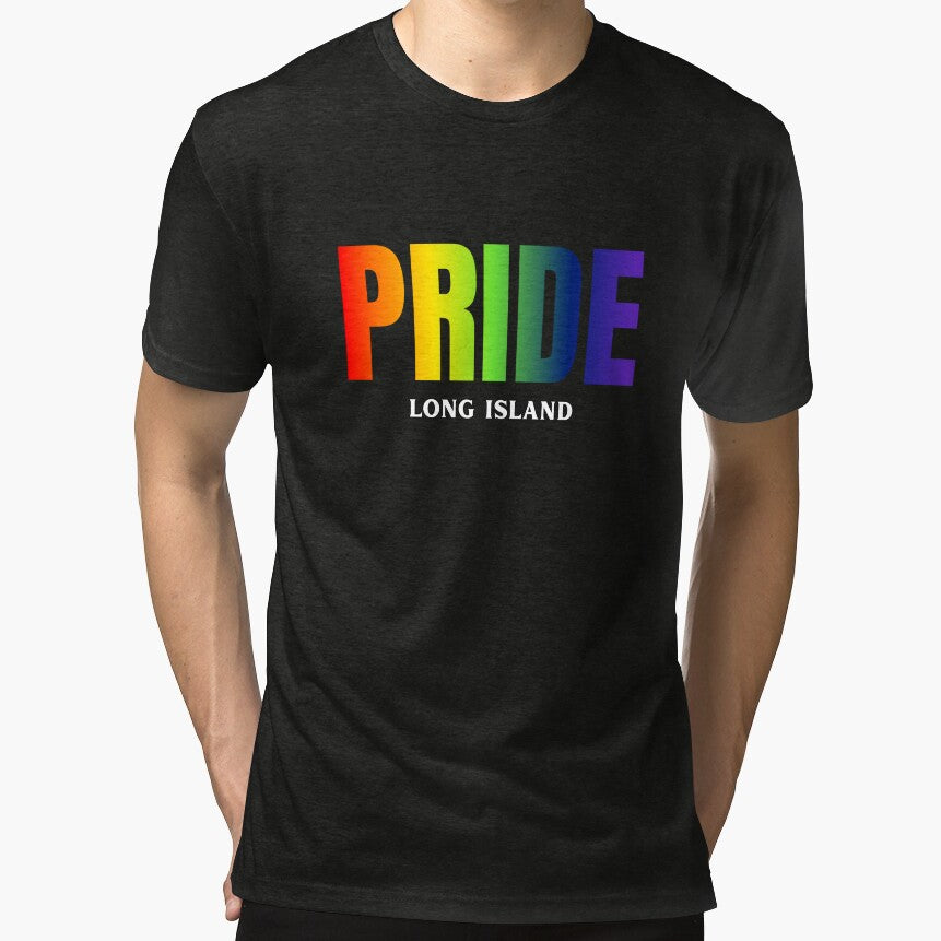 Long Island Pride t-shirt, Rainbow color pride LGBTQ graphic t-shirt, Pride unisex t-shirt by PrideBeProud