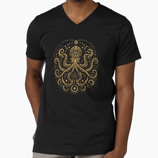 Subtle FDT, Octopus Art, Anti Fascist, Quiet Activism Mandala, 8647 Trump Fascism Feminist Leftist Ocean Lover by toongstudio