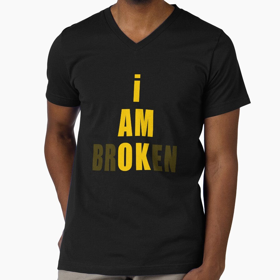 I Am Broken — Bold Minimal Typography by Purity-Store