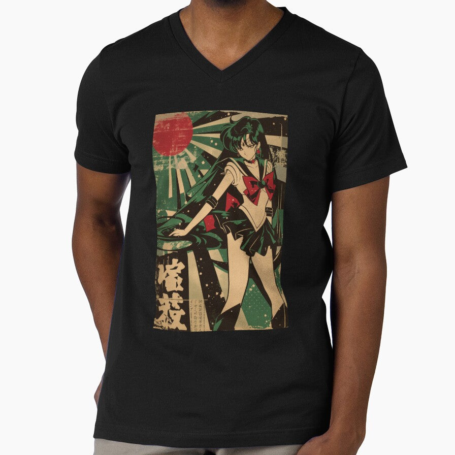 Sailor Pluto Vintage Warned Poster by AnimeArsenalPrints