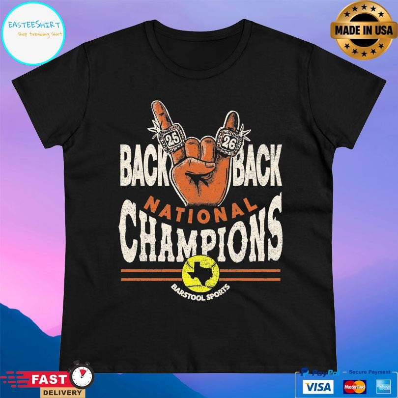 Texas Longhorns Back To Back Softball National Champions Shirt