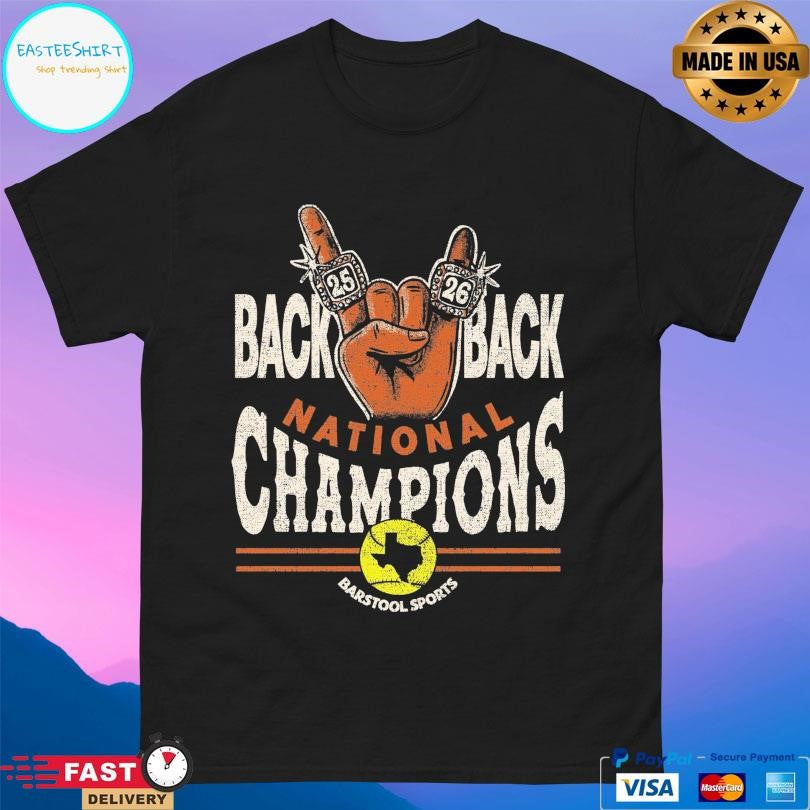 Texas Longhorns Back To Back Softball National Champions Shirt