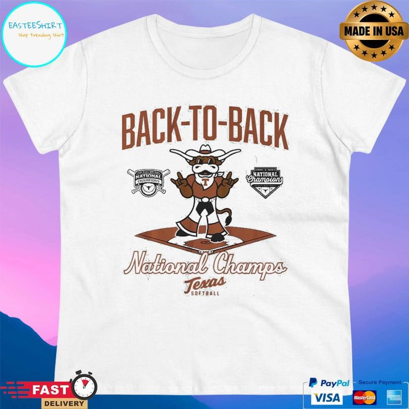 Texas Softball Back To Back Champions Diamond Shirt