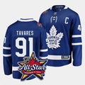 toronto maple leafs #91 john tavares 2024 nhl all-star patch royal blue jersey