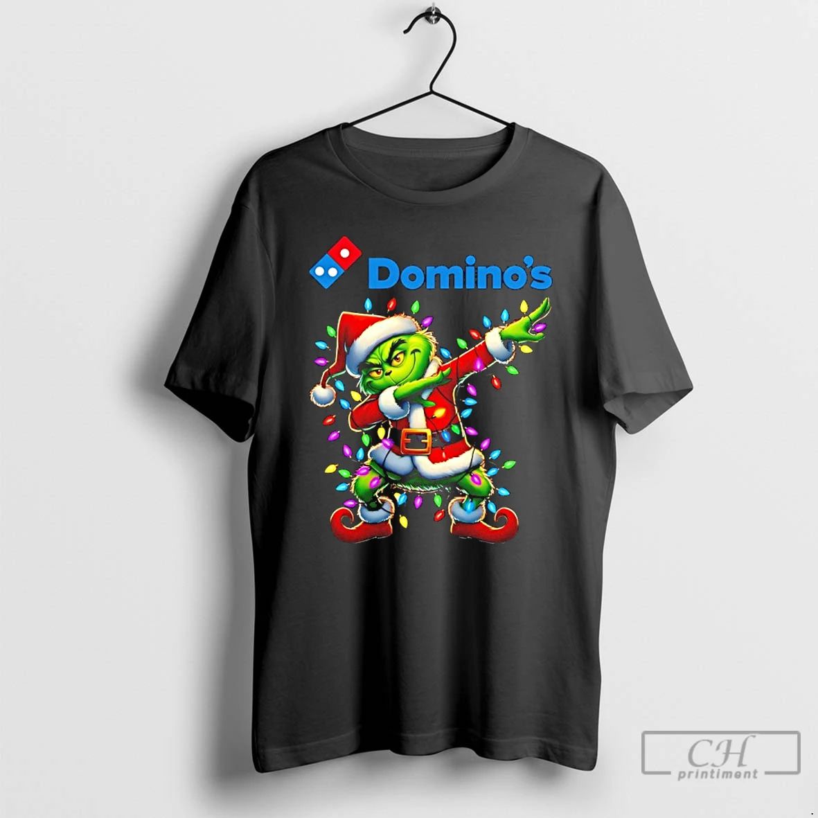 Classic Dominos X Grinch Dabbing Christmas 2025 T Shirts