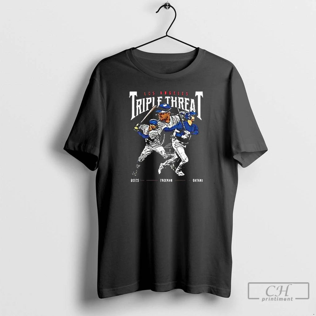 Premium Triple Threat Ohtani Betts Freeman Los Angeles Dodgers T Shirts