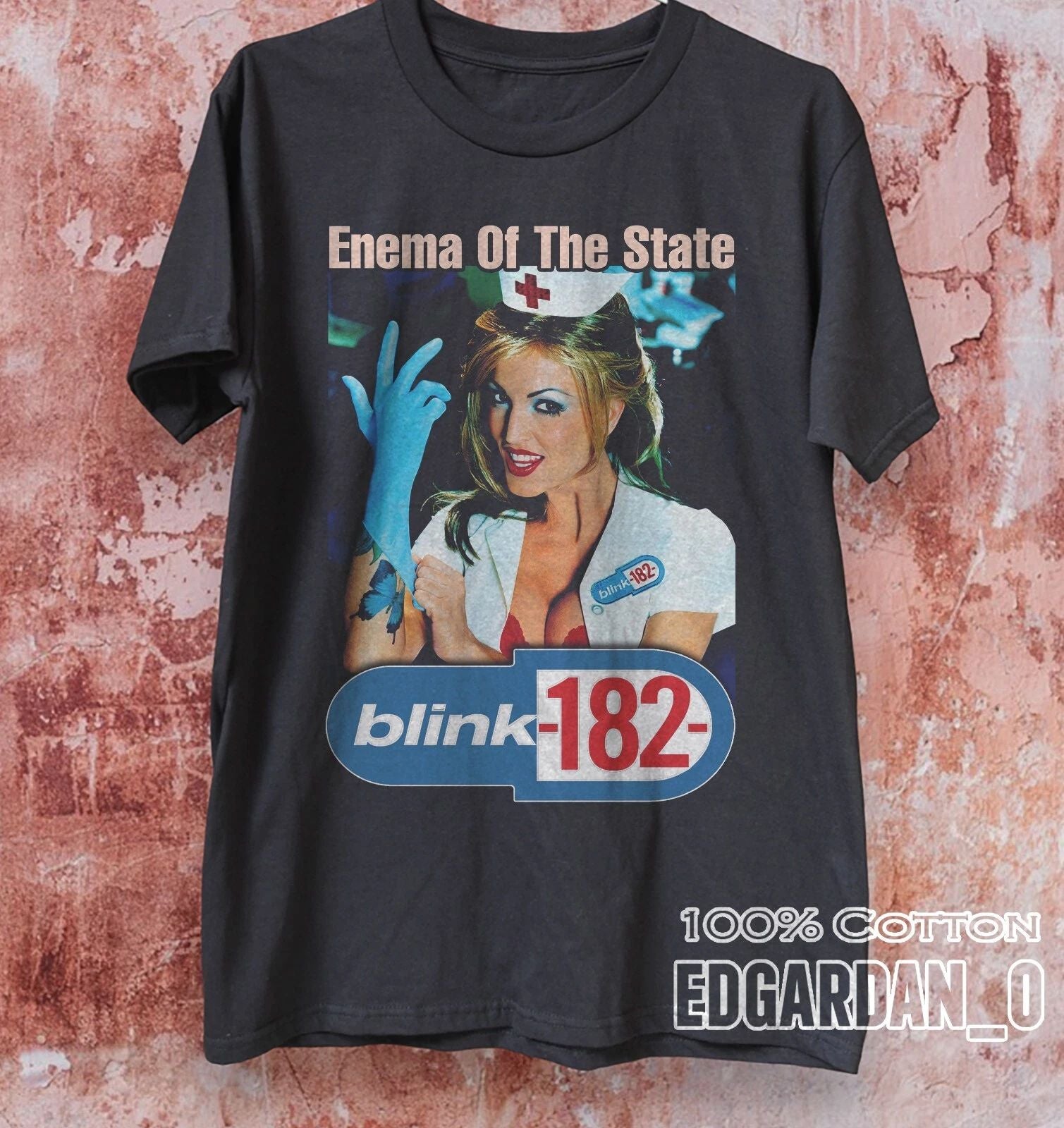 Blink 182 Tee Enema Of The State Heavy Cotton Black Unisex T-shirt Size S-5XL
