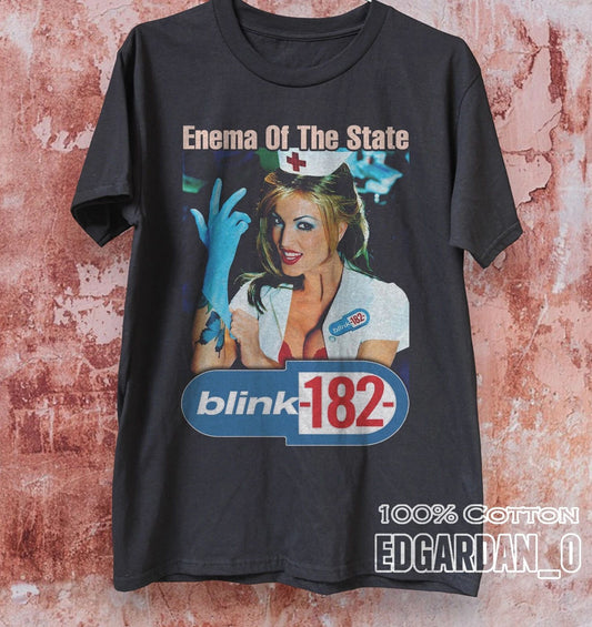 Blink 182 Tee Enema Of The State Heavy Cotton Black Unisex T-shirt Size S-5XL