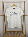 VTG Life is Simple Eat Sleep Hike Mountain Nature Forest Living T-Shirt Size L