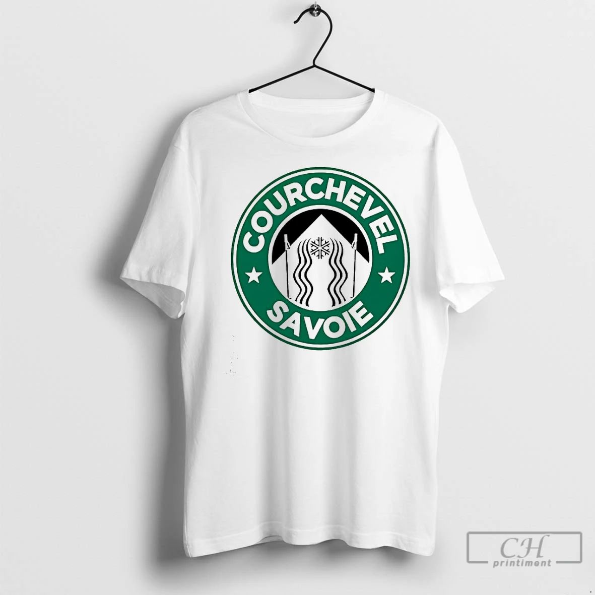Classic Courchevel Savoie X Starbucks Logo Parody