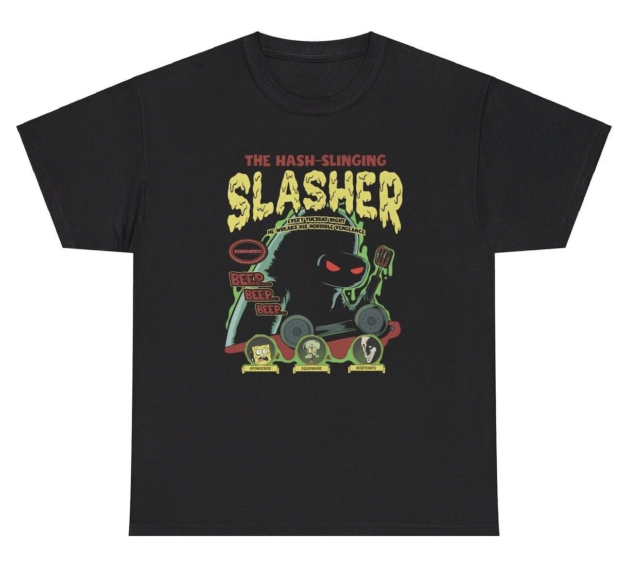 The Hash Slinging Slasher T Shirt Funny Ironic Gen Z Weirdcore Tee