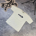 Vintage Fubu big logo made in USA 90s streetwear beige surf tee size M