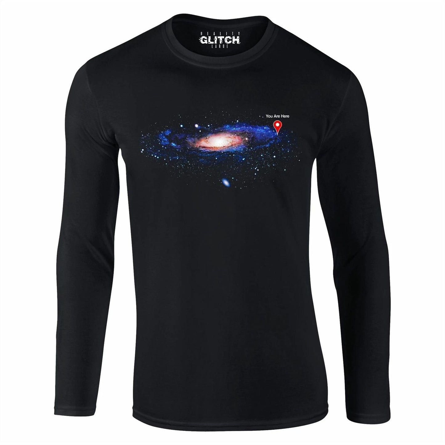 You are Here Mens Long Sleeve T-Shirt Milk Way Infinity Cool Science Physics
