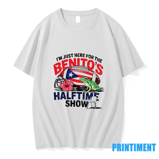 Bad Bunny Bowl Im Just Here For Benito Halftime Show Gameday Tshirts Sweater