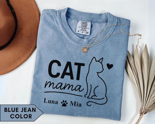Custom Cat Lover Comfort Tee Pet Owner Gift