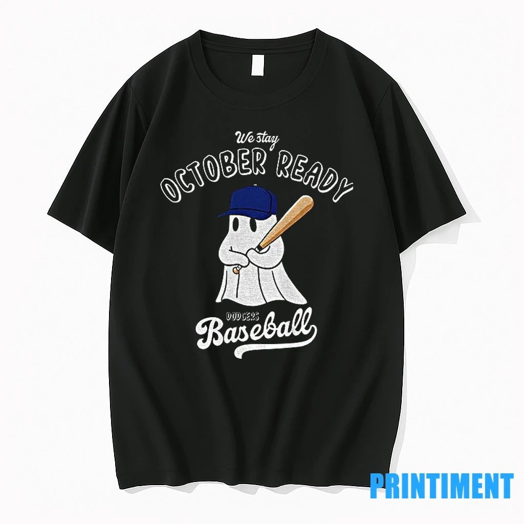 Ghost Los Angeles Dodgers Baseball Postseason We Stay October Ready Tshirts Sweater