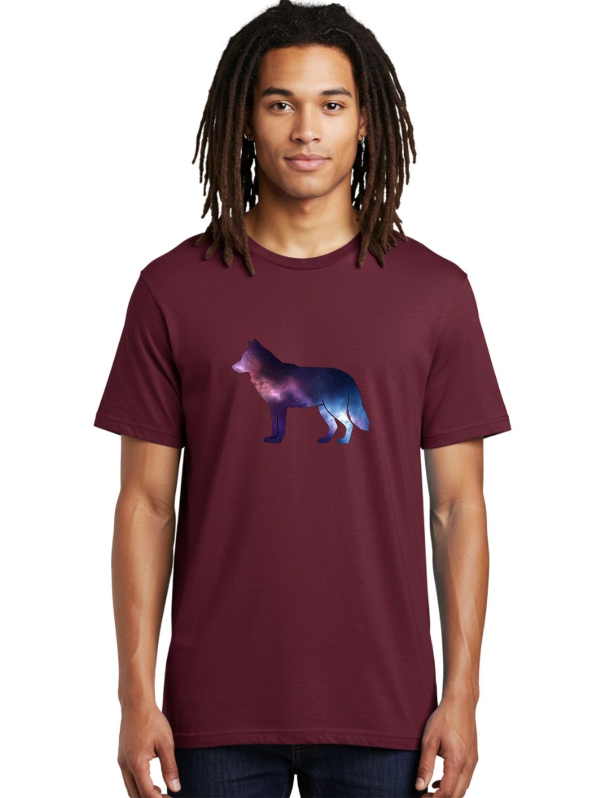 Galaxy-Wolf-1 Mens Graphic Tee, 100% Cotton, Casual Summer Wear