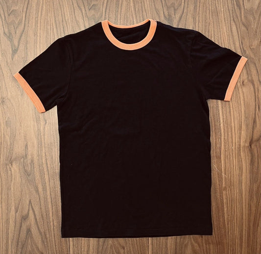 Johnson Motors - Ringer - NWOT - Jet Black/Orange - Medium (see pics/chart)