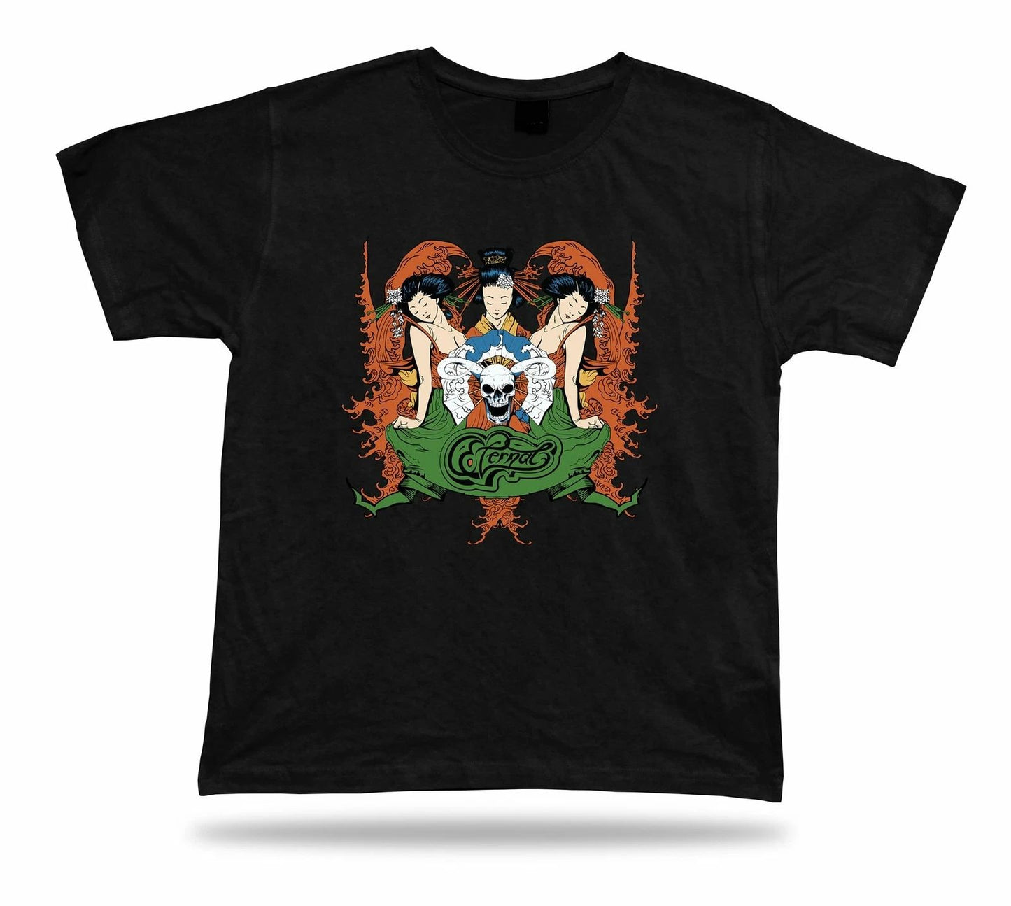 Japanese Ladies and Skeleton Skull t shirt tee modern stylish design present