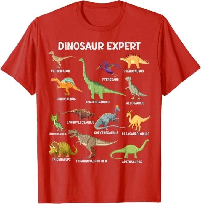 Dinosaur Boys Tee for Kids Adult Toddler Cute Mens Dinosaur T-Shirt