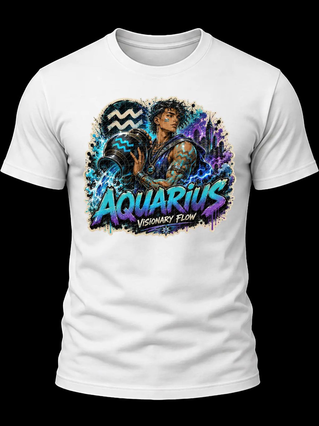 Aquarius Visionary Flow Zodiac Shirt