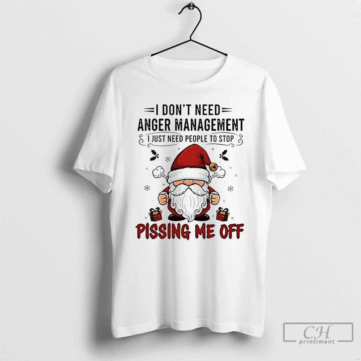 Classic Santa Claus I Dont Need Anger Management I Just Need People To Stop Pissing