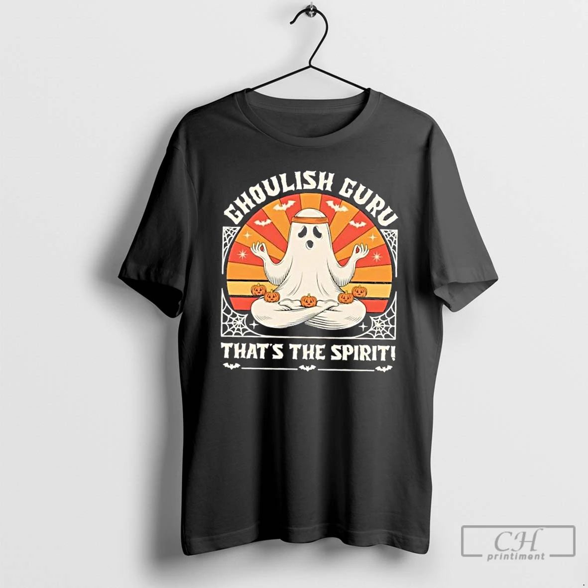 Premium Ghost Boo Ghoulish Guru Thats The Spirit Halloween T Shirts