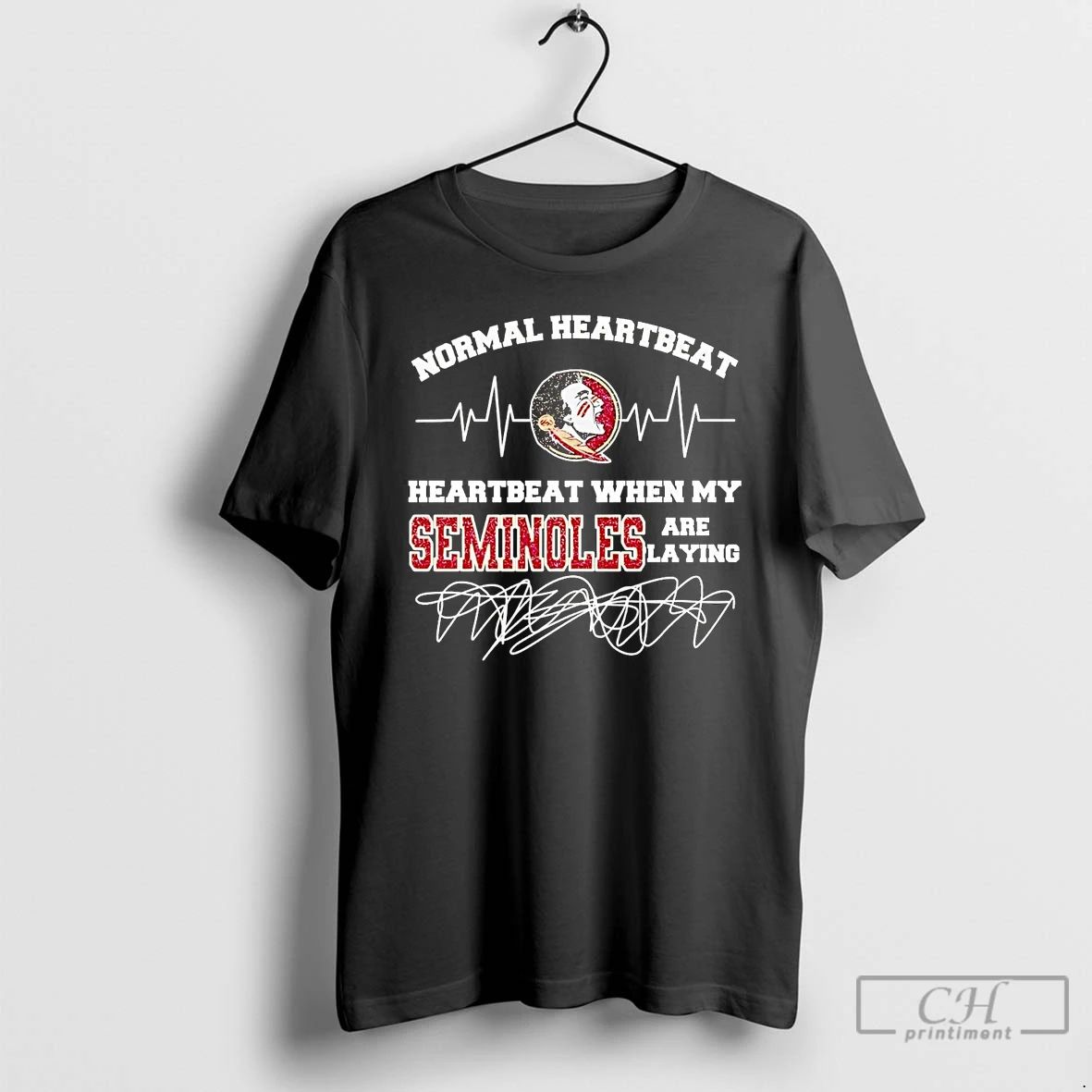 Classic Normal Heartbeat And Heartbeat When My Seminoles Are Playing T Shirts