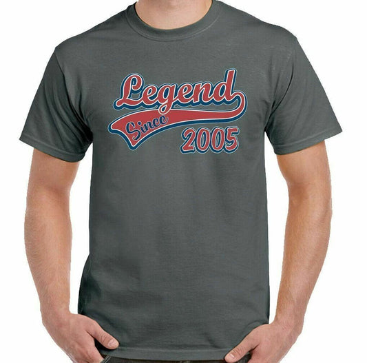 21st Birthday T-Shirt 2005 Legend Since Mens Funny 21 Year old UNISEX TEE TOP