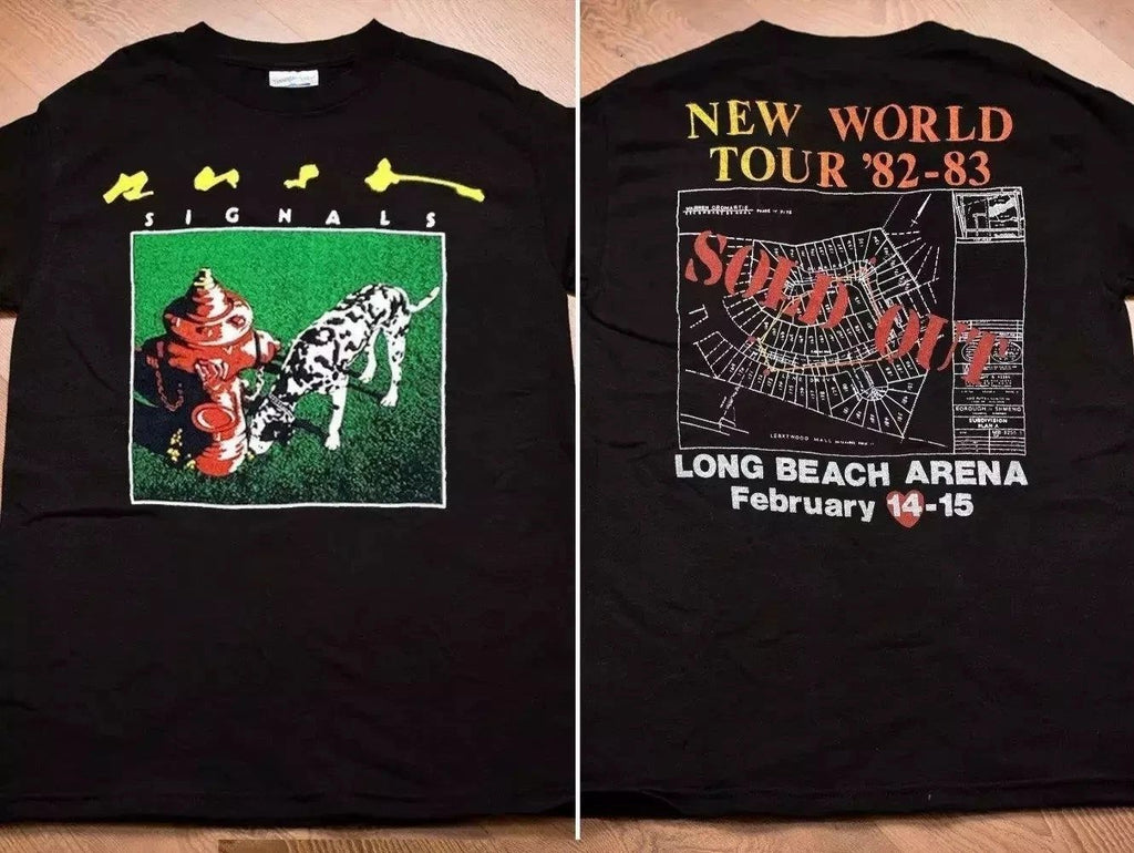 Rush Signals New World Tour 82-83 Long Beach Arena T-Shirt