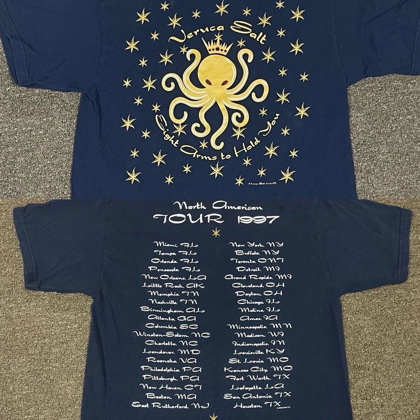 Veruca Salt Band North America Tour 1997 T Shirt Full Size S-5XL