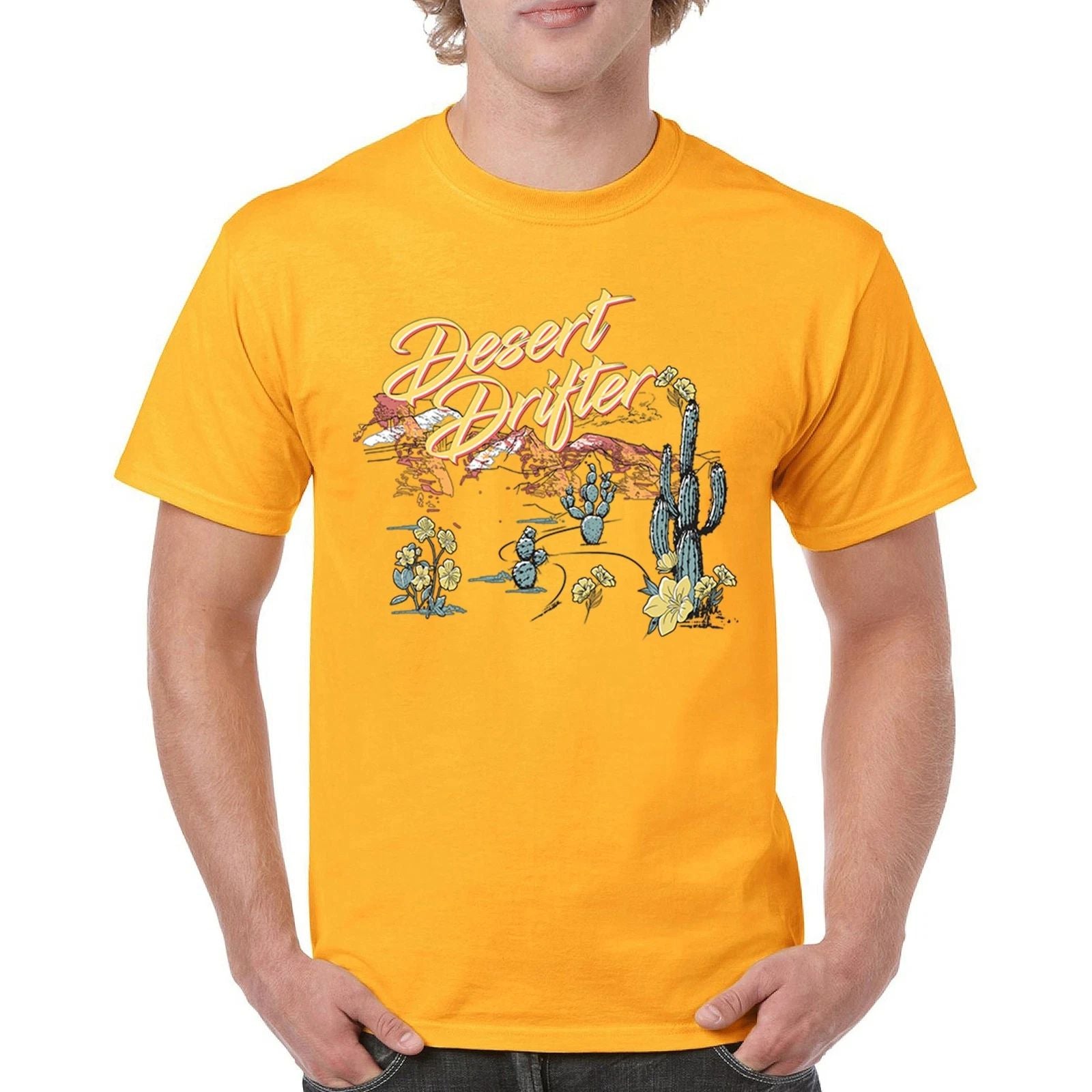 Desert Drifter T-shirt Vintage Boho Desert Vibe Southwest Cactus Men's Tee