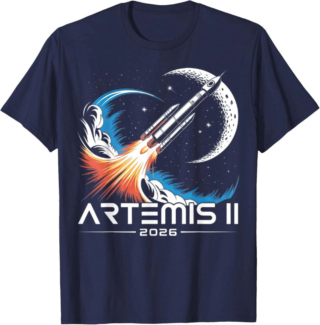 Artemis II 2026 Moon Launch Shirt Space Mission Graphic Tee Unisex Trendy Sale !