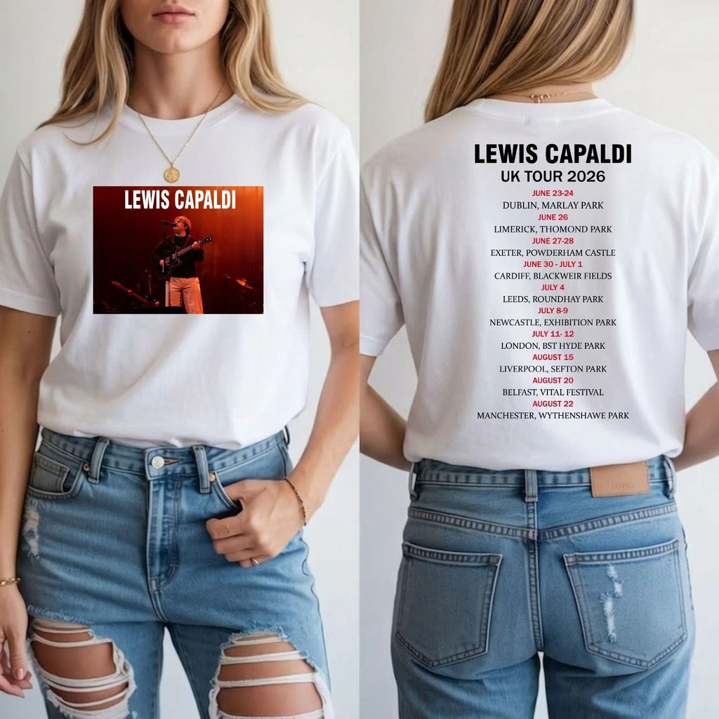 Lewis Capaldi UK Tour 2026 T-Shirt – Concert Party Music Lover Unisex Tee Top