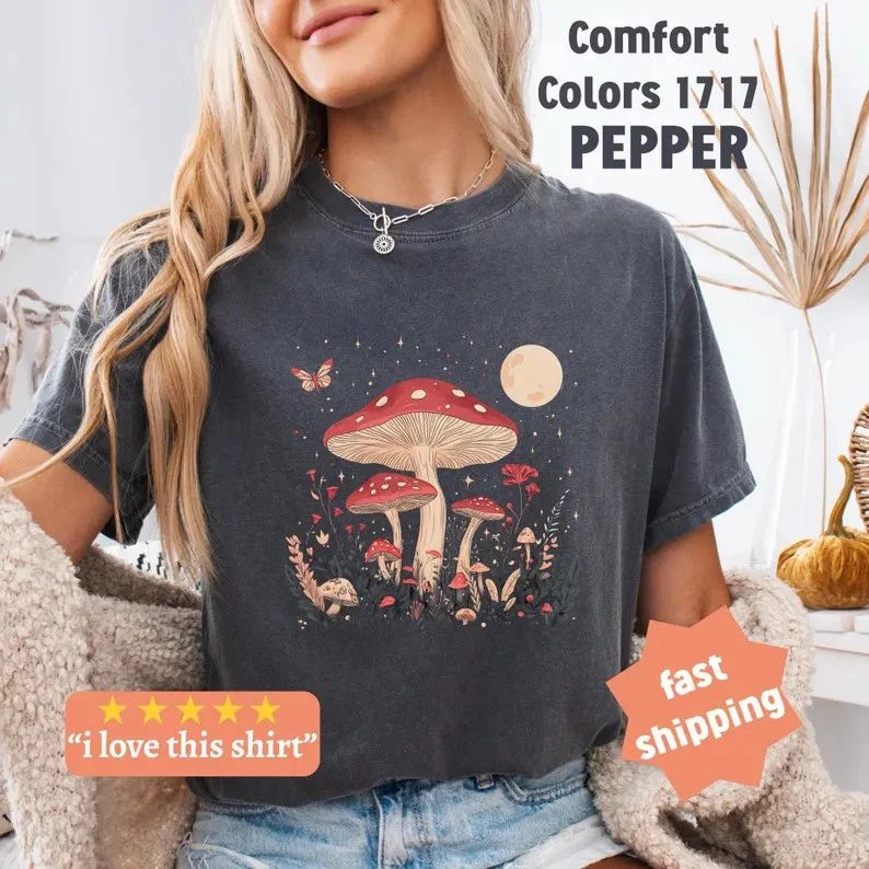 Celestial Mushroom Fungi Space Comfort Tee