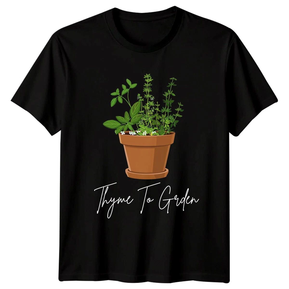 Thyme To Garden Gardening Hobbies Unisex T-Shirt Mens Womens Graphic Tee