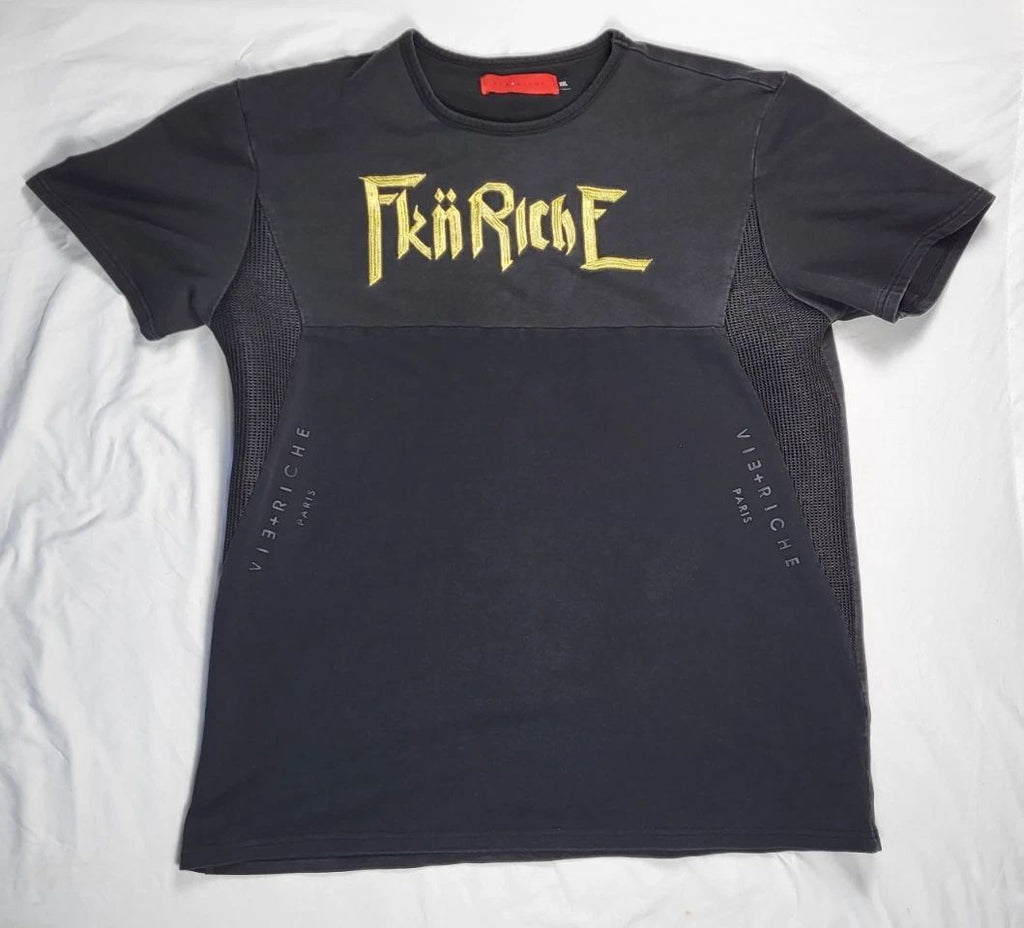 Vie Riche Paris Shirt Men's XXL 2XL Black Tee Streetwear Preppy Designer Read