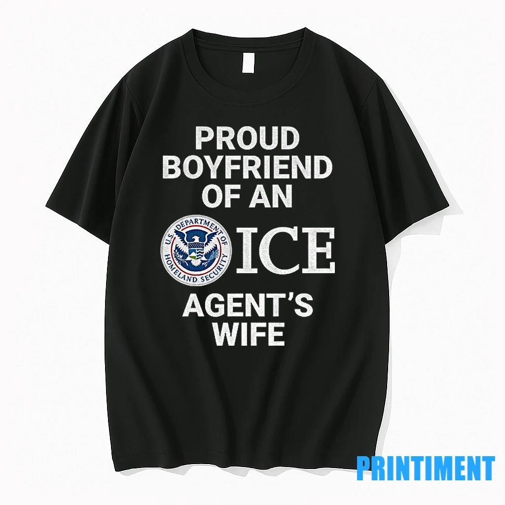 Proud Boyfriend Of An Ice Agents Wife Logo Tshirts Sweater