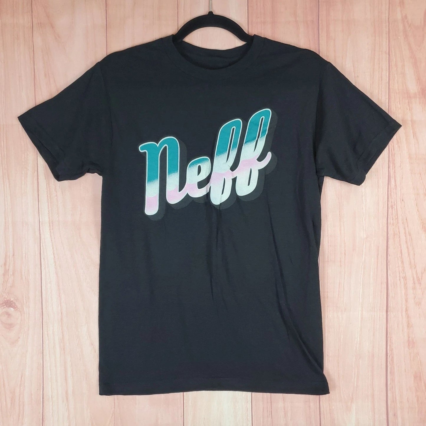 Neff T Shirt Mens XS Black Graphic Print Cotton Crew Neck Casual Streetwear