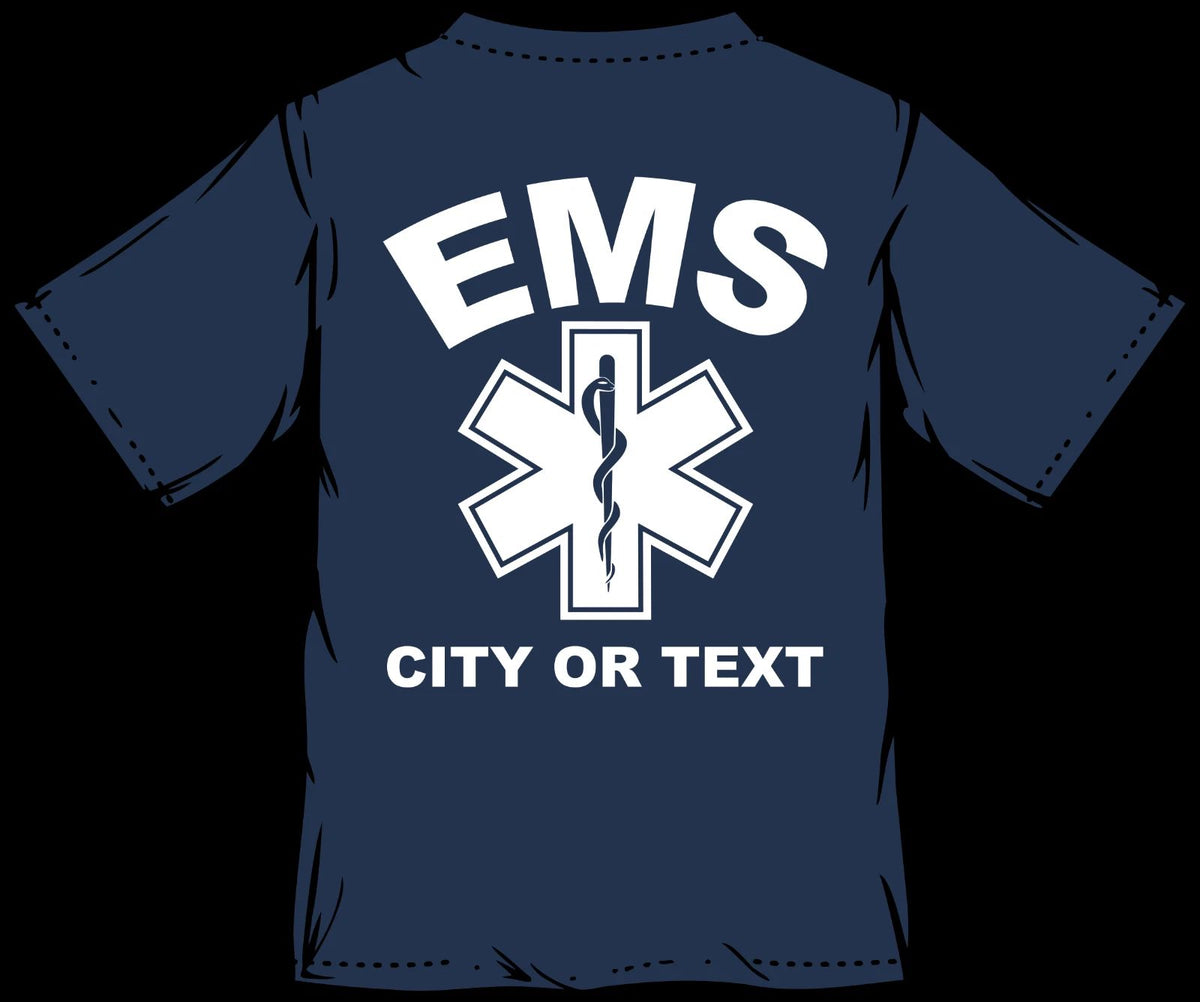 Personalized  EMS Shirt FireFighter Fire Department T-shirt Custom