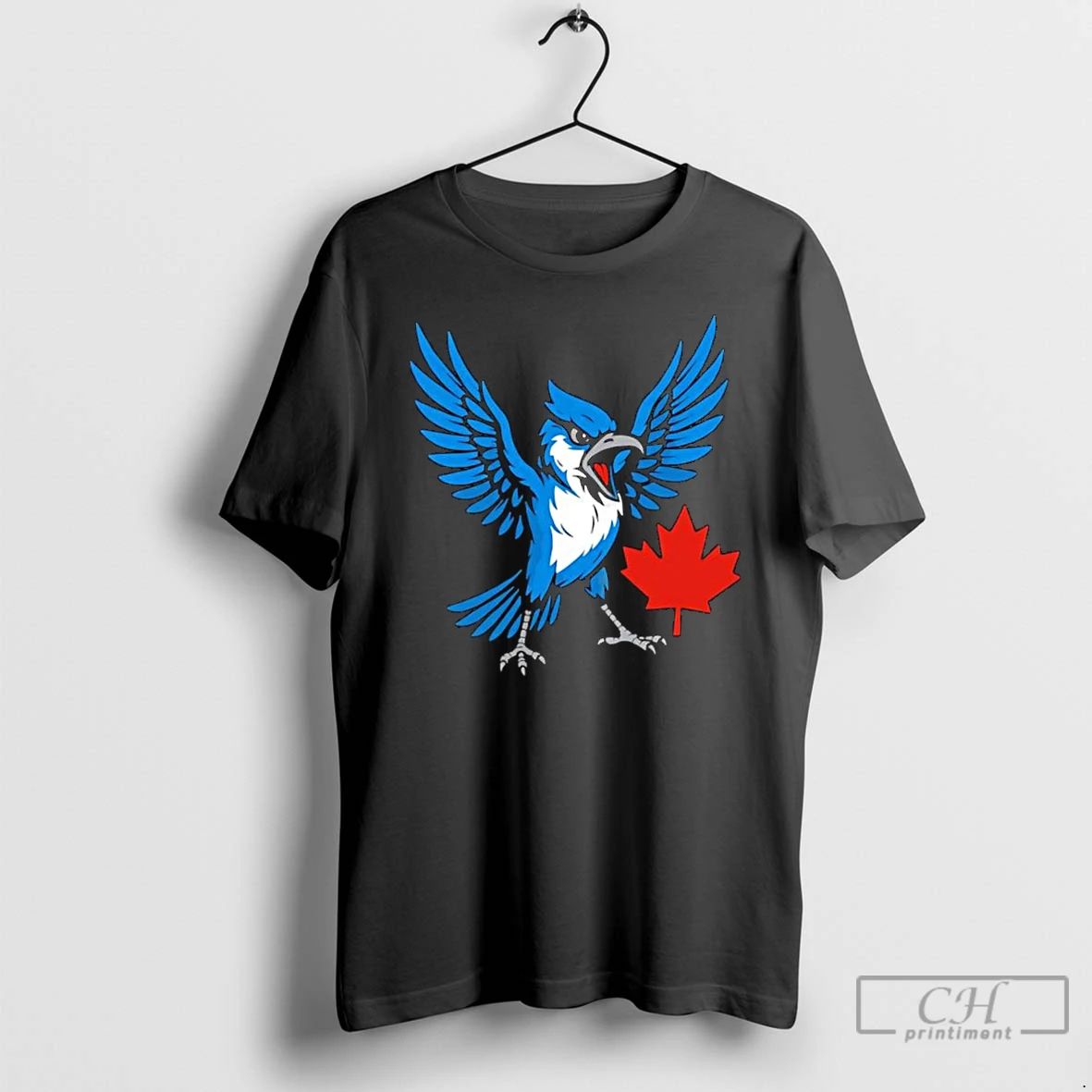 Classic Toronto Blue Jays Canadian Blue Jay Bird Red Maple Leaf Logo T Shirts