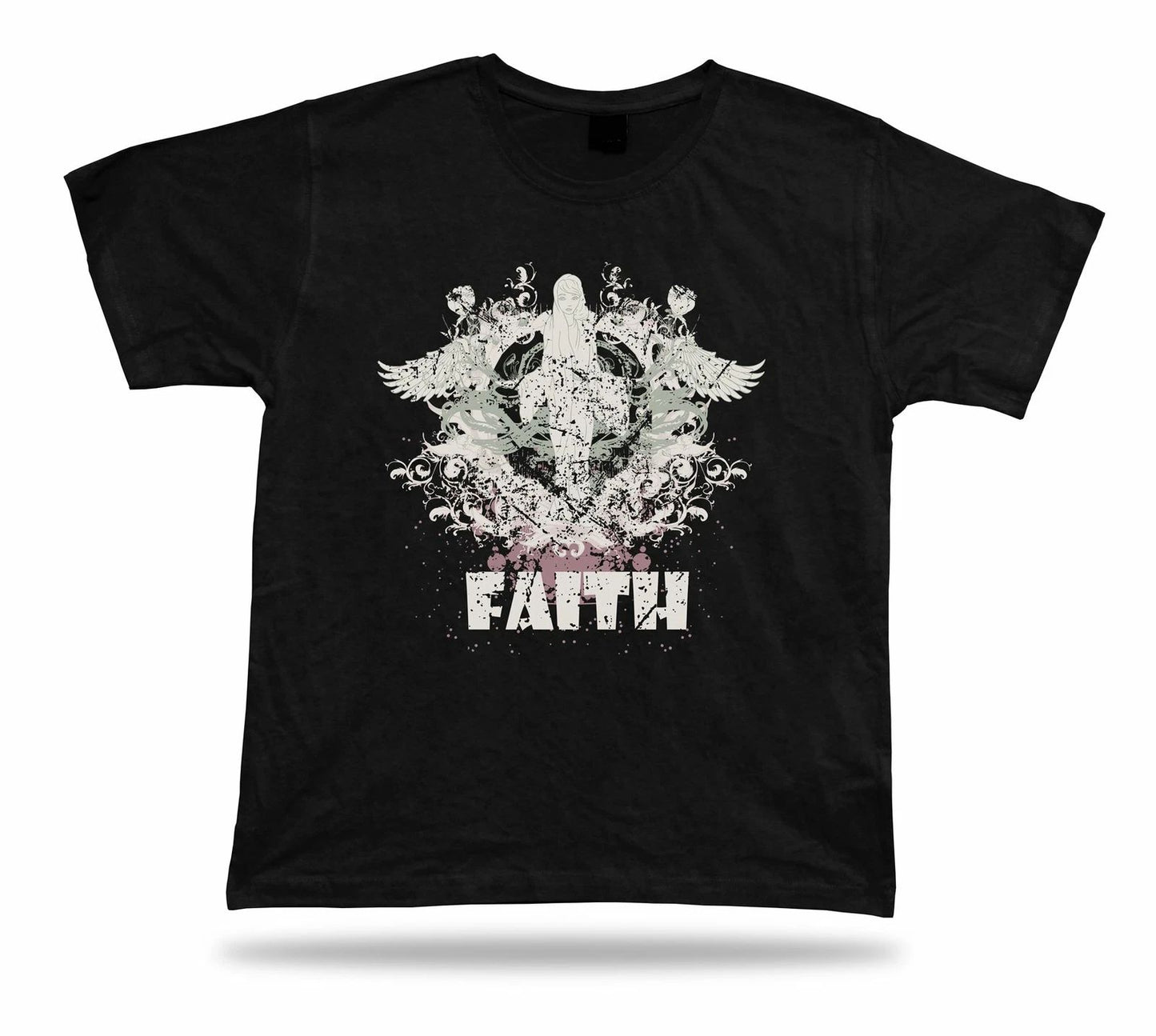 Faith Young Nun Floral stylish modern t shirt tee unique idea gift present