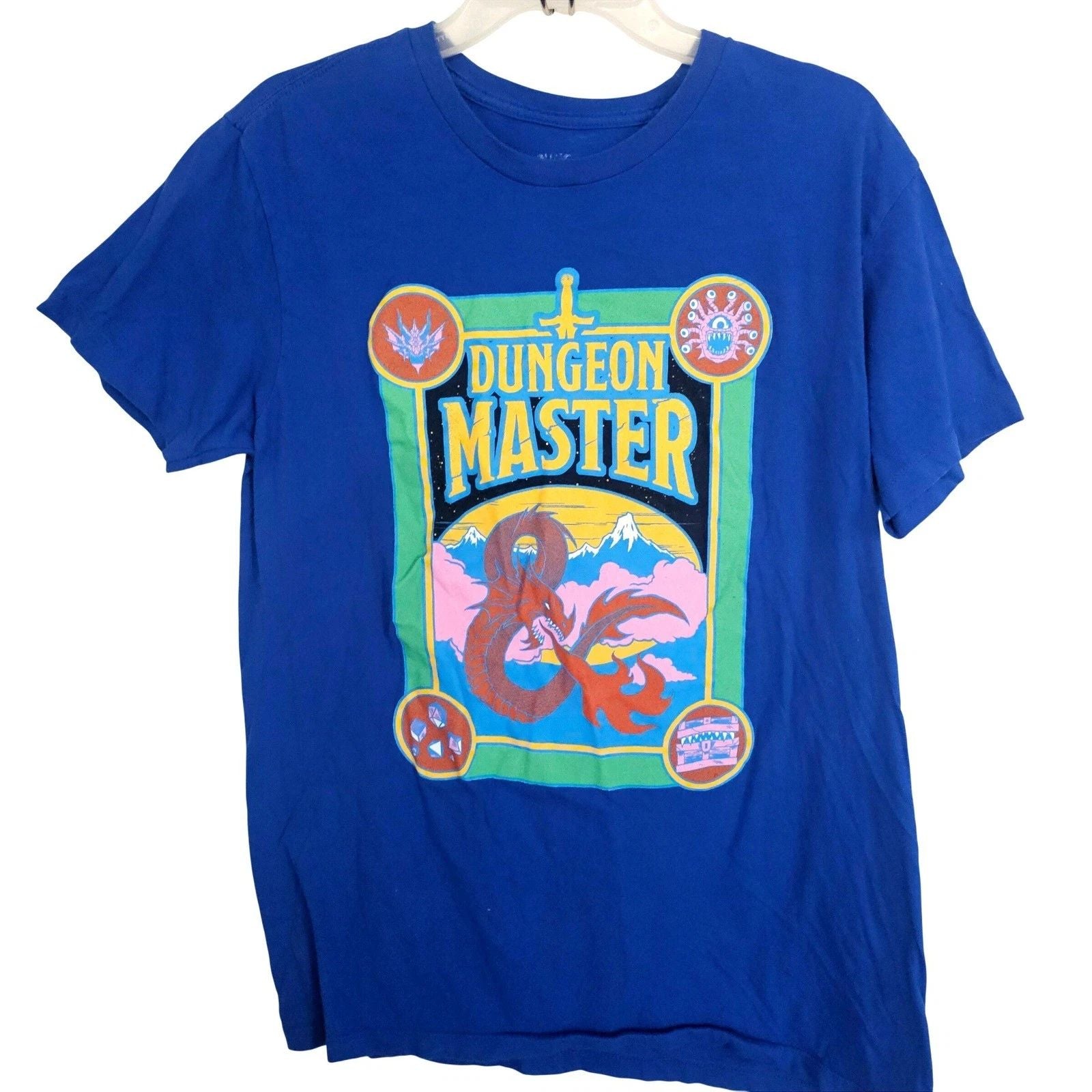Dungeons & Dragons Dungeon Master Blue Graphic T-Shirt Mens Large 2023 Wizards