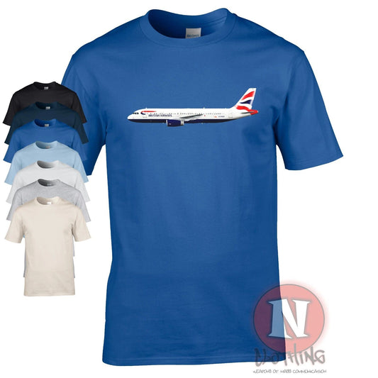 British Airways A320 t-shirt classic plane spotters airline crew airports tee