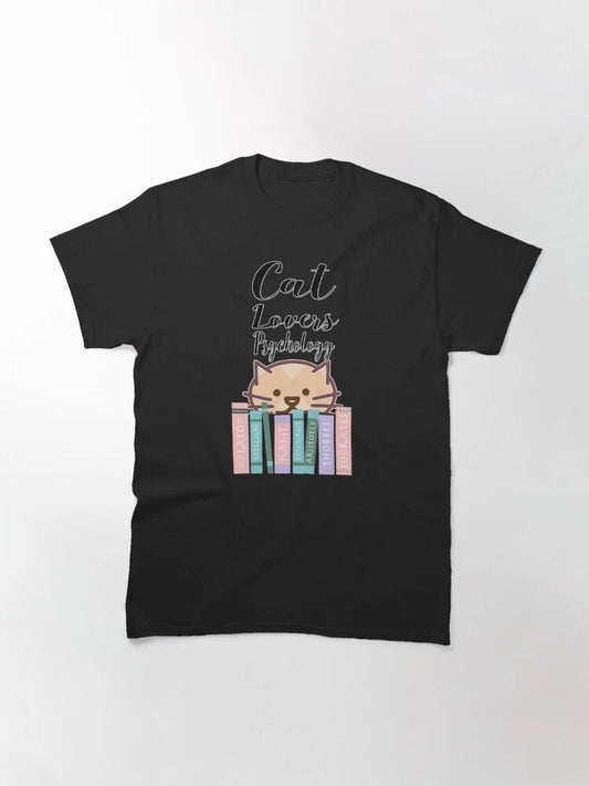 aesthetic black cat colorful classic t-shirt, gift for him, gift for her, gift f