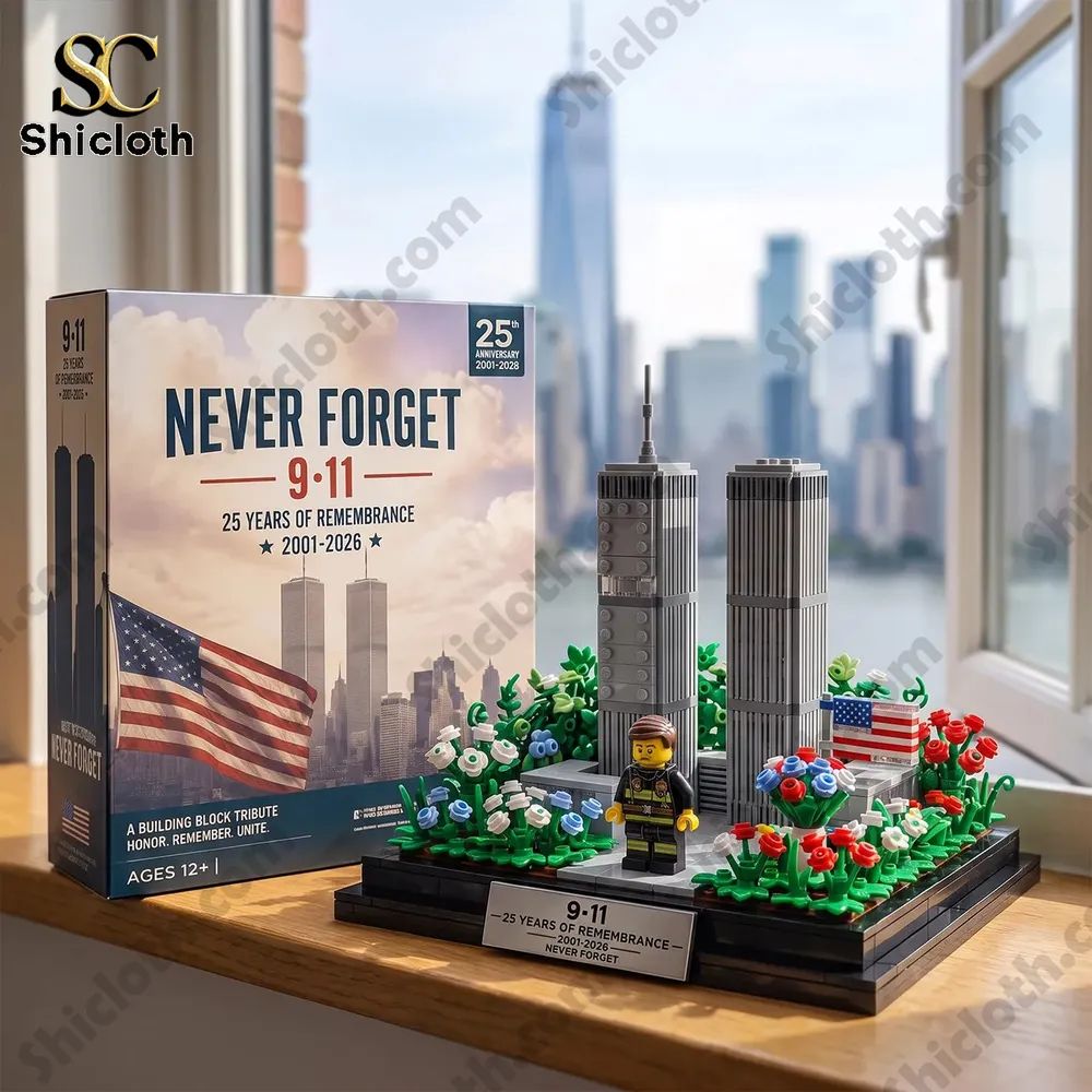 Never Forget 9-11 25 Years of Remembrance 2001-2026 Building Brick Sets