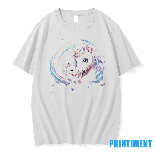 Pastel Mother And Baby Unicorn 2025 Magic Christmas Tshirts Sweater