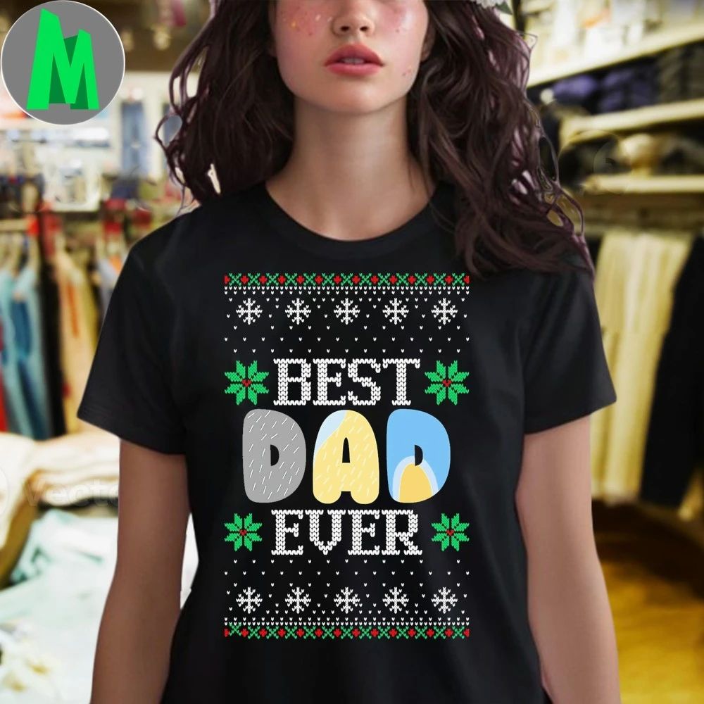 Original Best Dad Ever Ugly Christmas Sweater Shirt