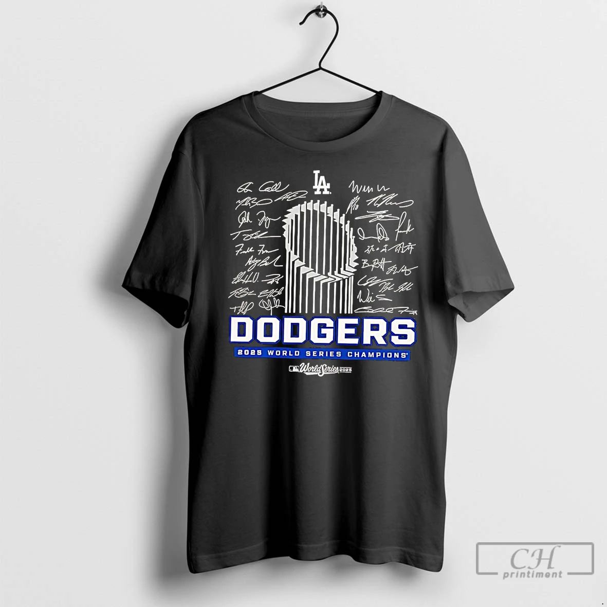 Classic La Dodgers 2025 World Series Champions Signatures Trophy
