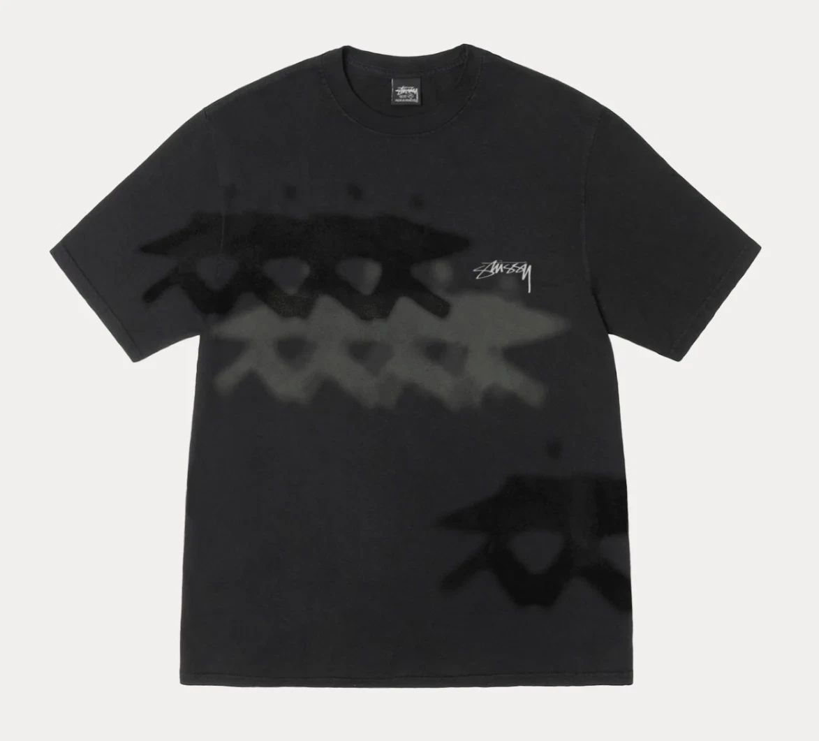 Stussy Low Tide Pigment Dyed T-Shirt Black Men’s Size S-XL